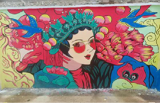 美姑墙体彩绘-网红墙