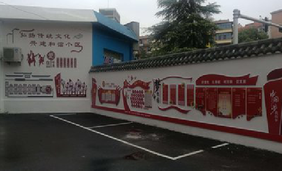 美姑社区文化墙的创意设计。